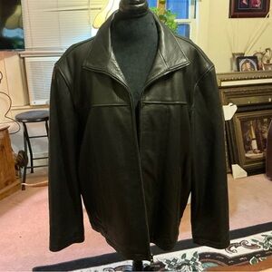 Dockers Men's Black Leather Jacket